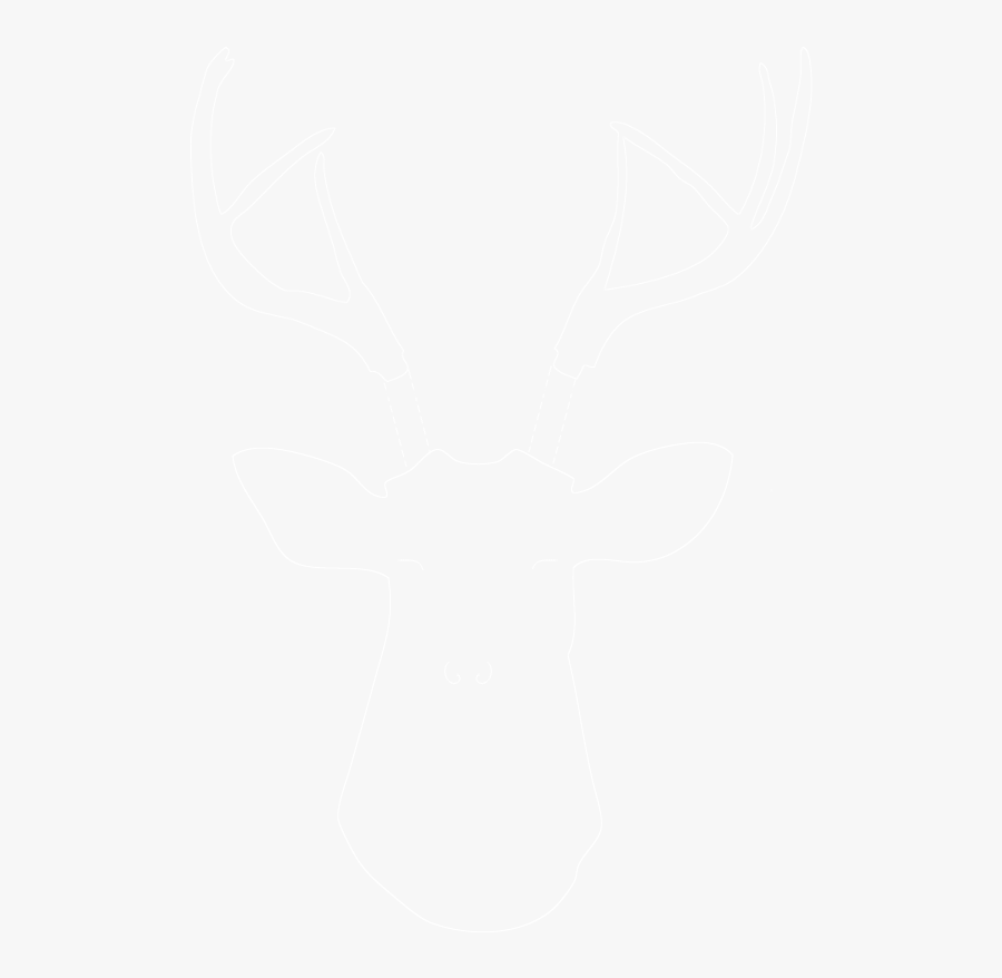 Inserting Antlers Into Deer Head, Front View - Sketch, Transparent Clipart