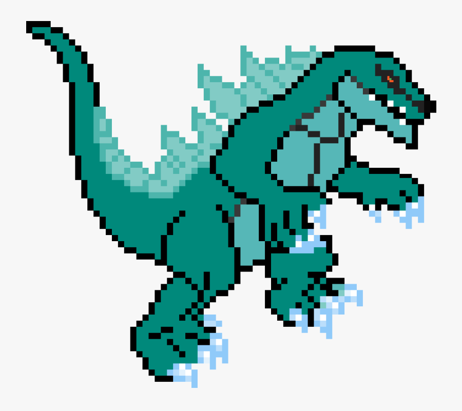 Pixel Art Zilla, Transparent Clipart