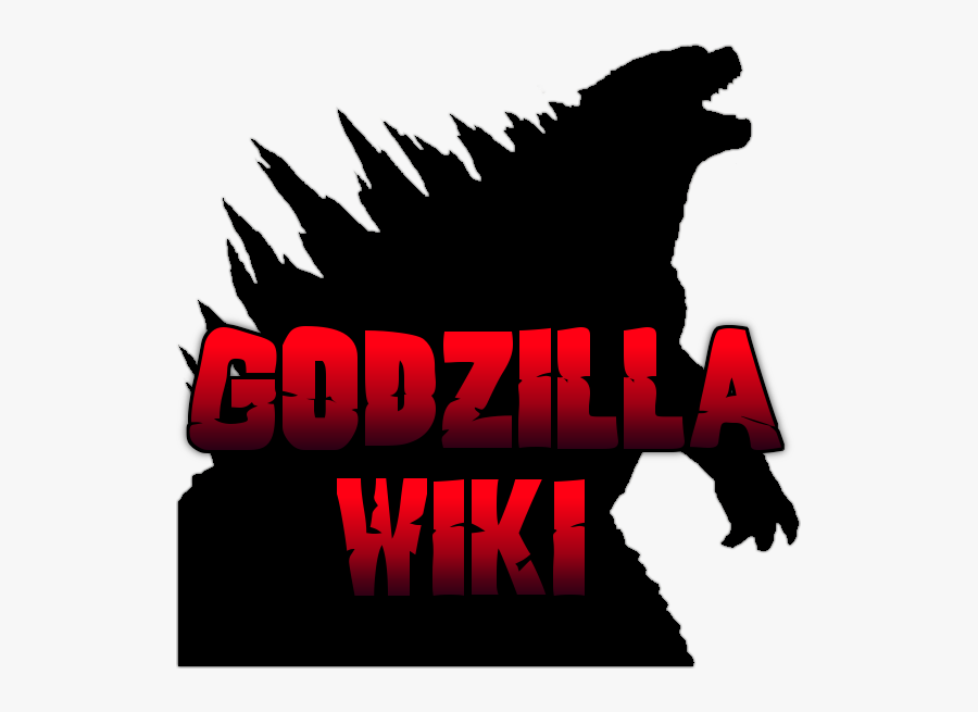 Godzilla Wiki"s Logo, A Silhouetted Garegoji Godzilla - Godzilla, Transparent Clipart