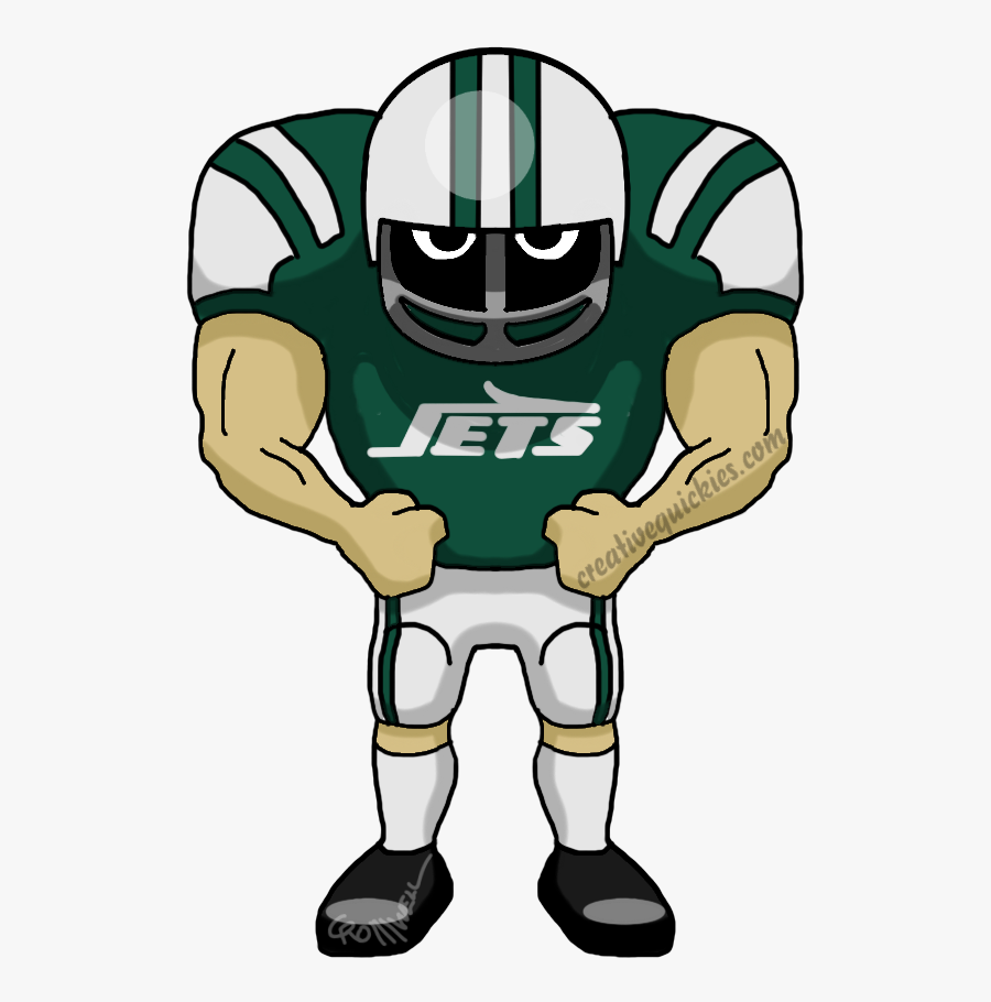 Cartoon Eagles Football Player, Transparent Clipart