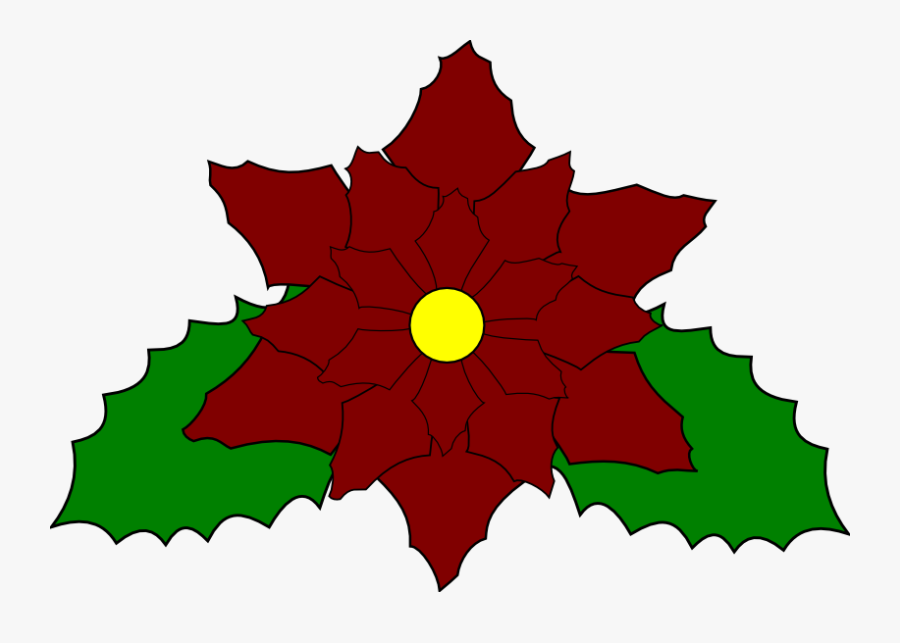 Poinsettia Pattern, Transparent Clipart