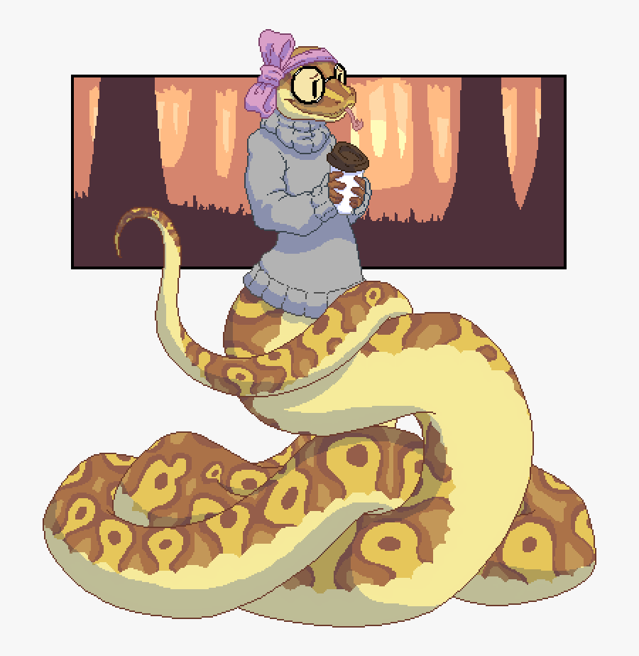 Drawn Pixel Art Snake - Undertale Oc Snake, Transparent Clipart