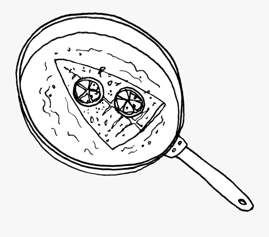 Trout Recipe Pan-fried - Sketch, Transparent Clipart