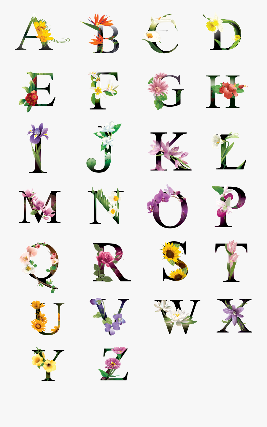 Alphabet Transparent Art, Transparent Clipart