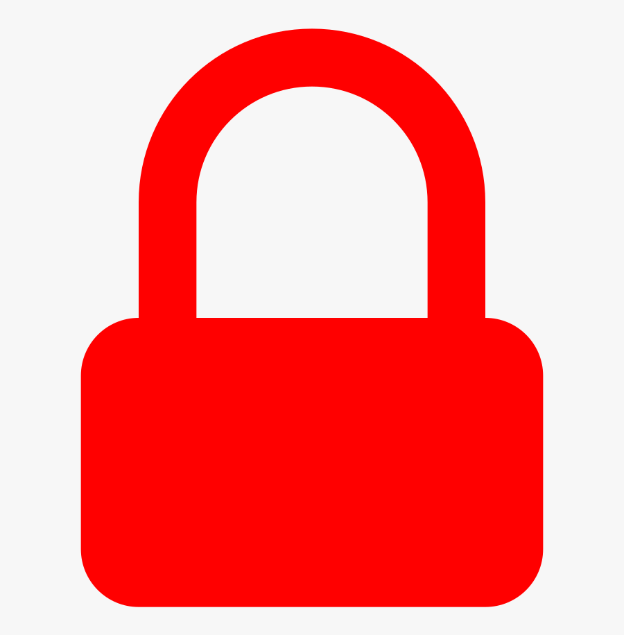 File Lock R Svg - Clipart Red Padlock, Transparent Clipart