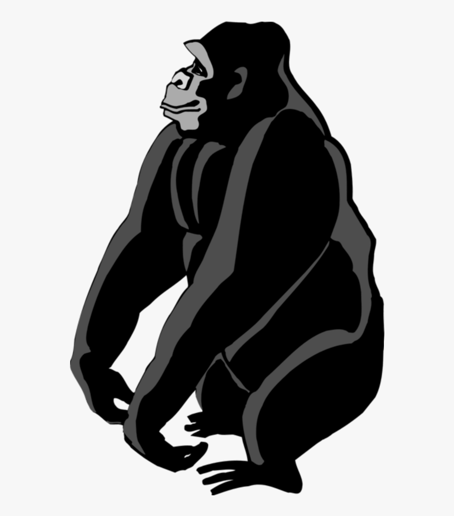 #mq #black #kingkong #gorilla #animal - Free Clip Art Gorilla Logo, Transparent Clipart