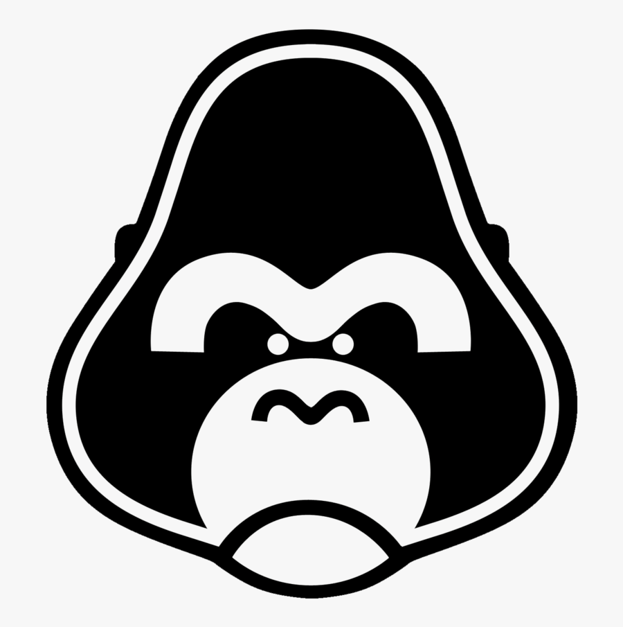 Gorilla Clip Art Black And White, Transparent Clipart