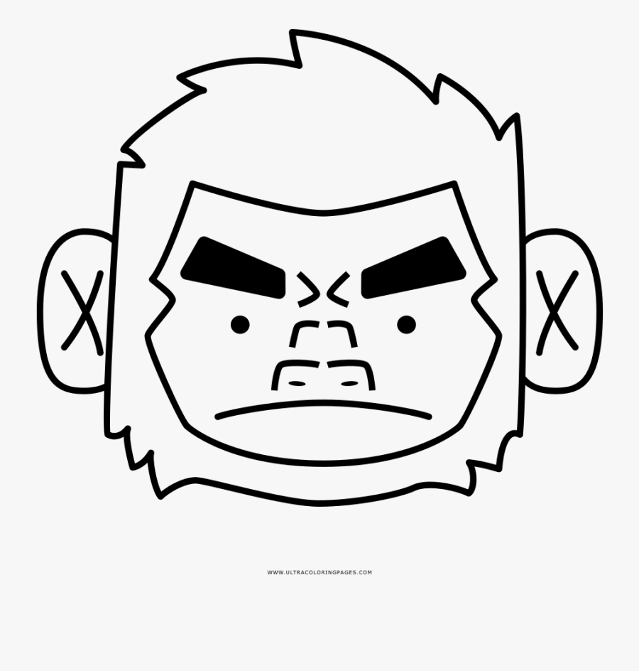Gorilla Coloring Page, Transparent Clipart