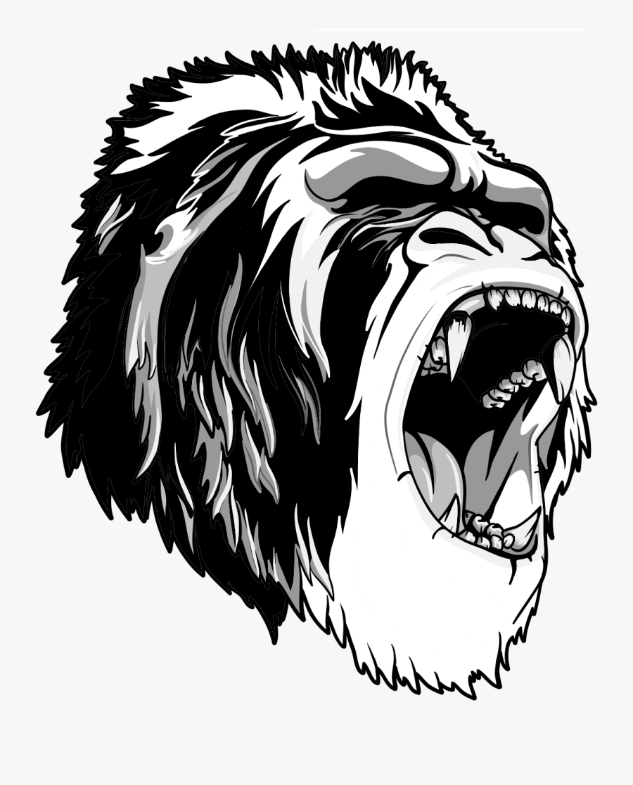 Clip Art Gorilla Clip Black - Gorilla Drawing Transparent, Transparent Clipart