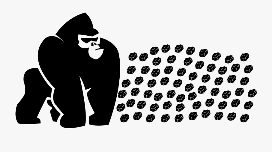 Gorilla Icon, Transparent Clipart