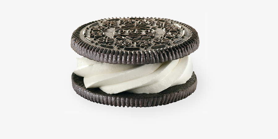 Oreo Ice Cream Sandwich, Transparent Clipart