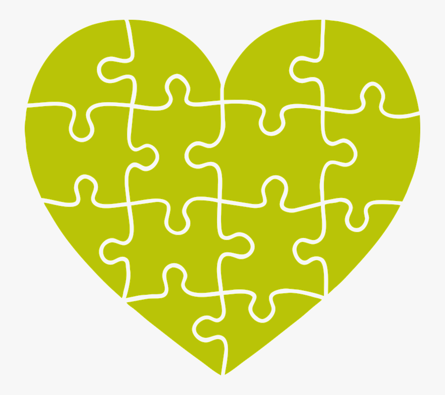 Puzzle Piece Heart Svg, Transparent Clipart