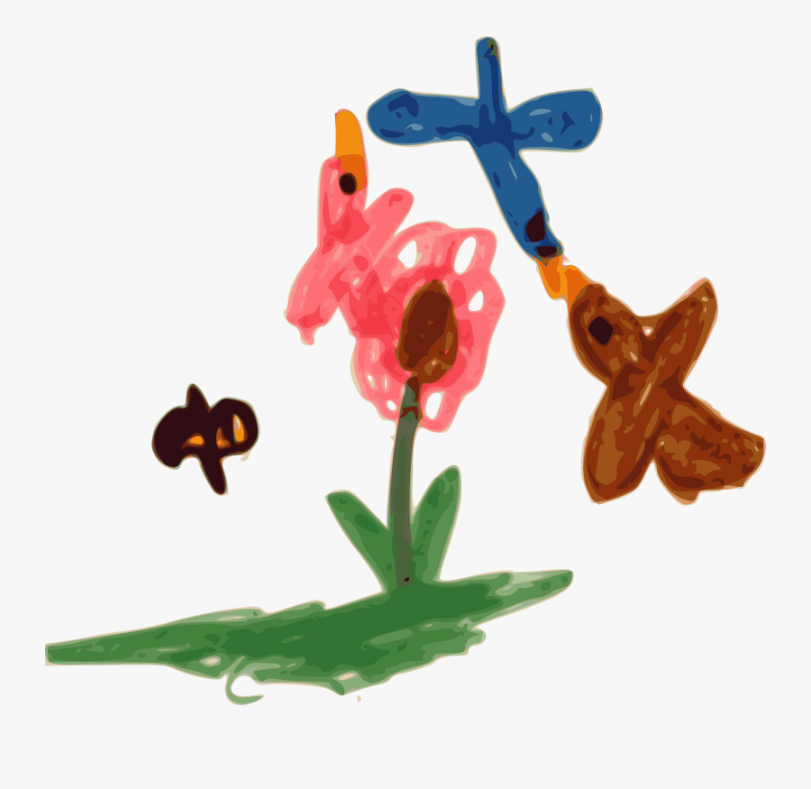 Transparent Bees And Flowers Clipart - Clip Art, Transparent Clipart