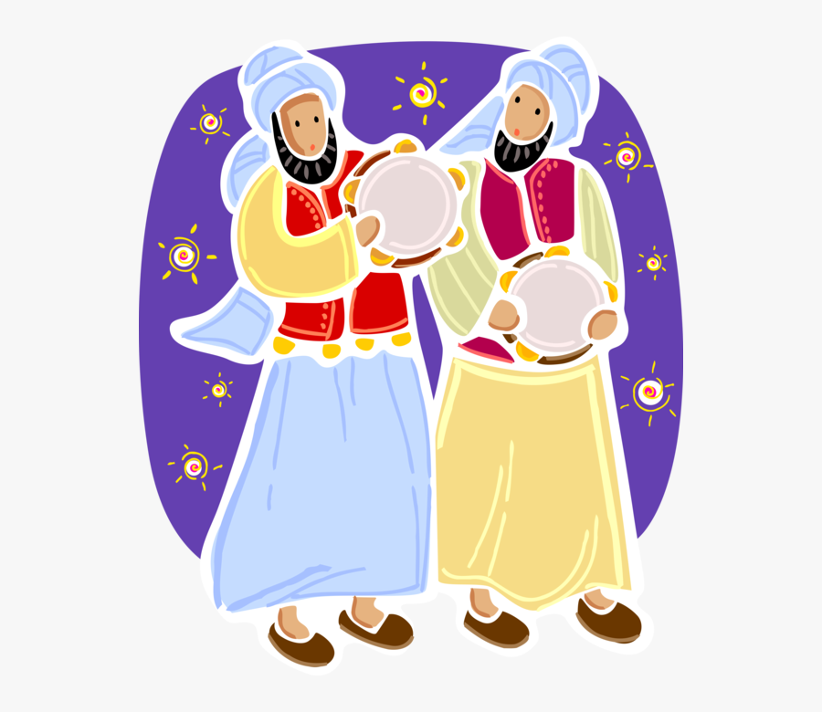 Vector Illustration Of Middle Eastern Muslim Men Play, Transparent Clipart