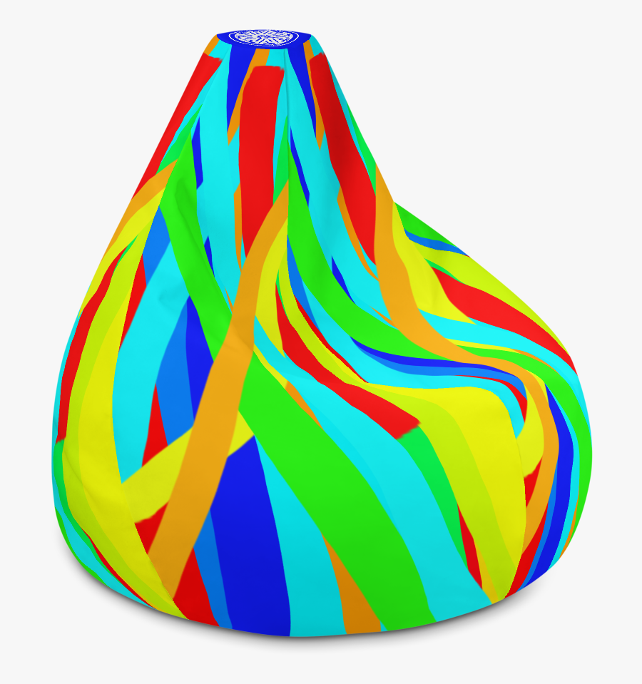 Bright Colors Rubber Band Bean Bag Chair - Graphic Design, Transparent Clipart
