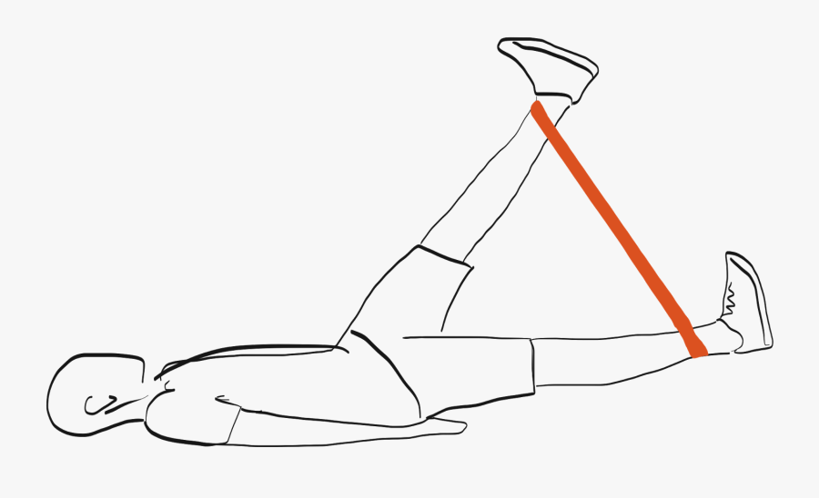 Resistance Mini Band Exercise - Straight Leg Raise Band, Transparent Clipart