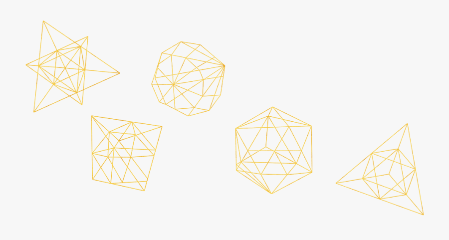Gold Geometric Shapes Png - Triangle, Transparent Clipart