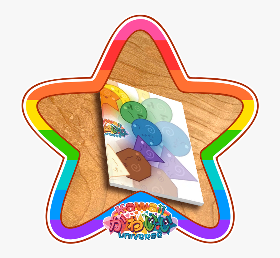 Kawaii Universe Cute Geometric Shapes Designer Notebook, Transparent Clipart