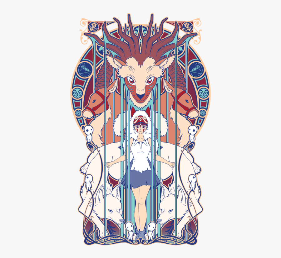 Forest Fight - Forest Fighter Princess Mononoke Posters, Transparent Clipart