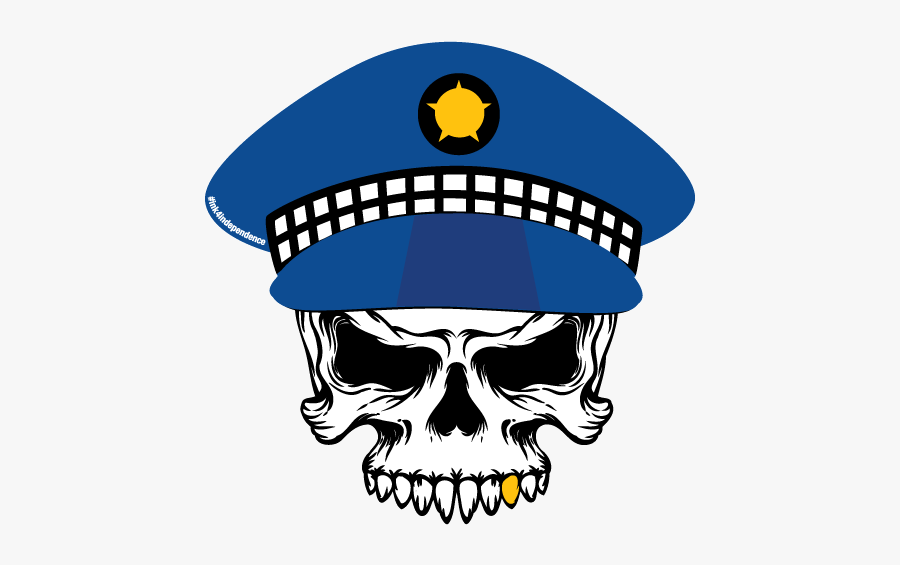 Police Officer Skull Decal - Brain With A Crown, Transparent Clipart