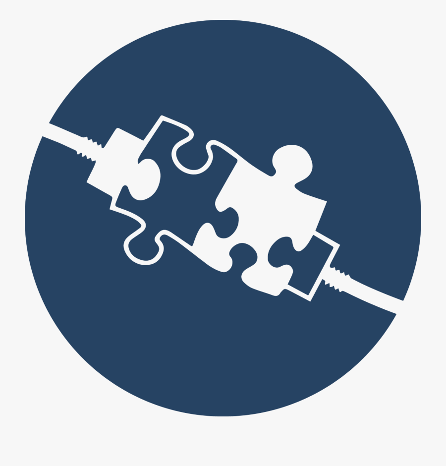 Two Connected Puzzle Pieces - Portrait Of A Man, Transparent Clipart