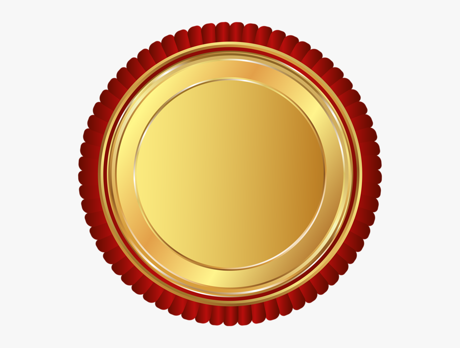 Gold Red Seal Badge Png Clip Art Imageu200b Gallery - Vector Golden Badge Png, Transparent Clipart