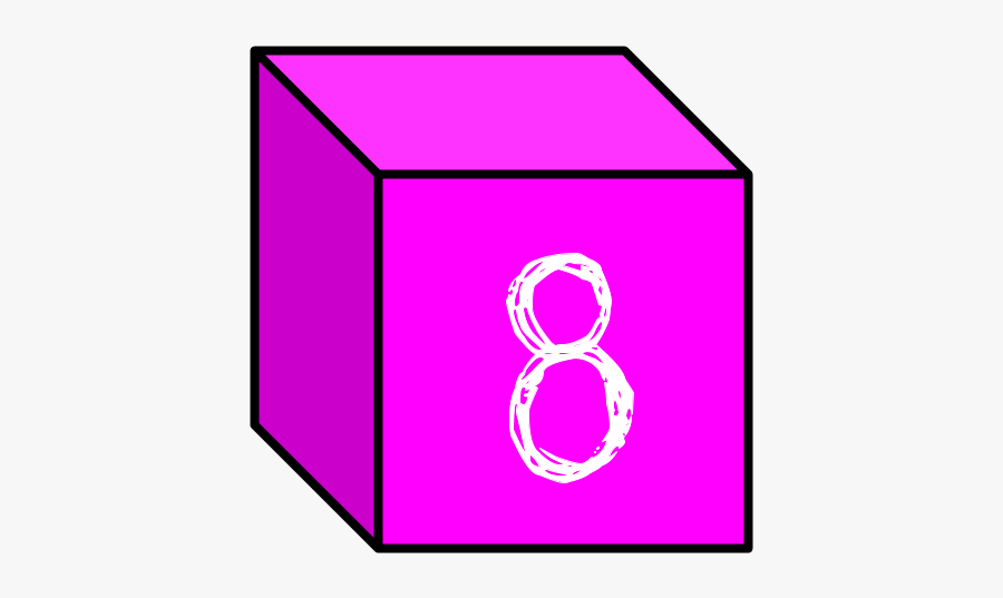 Number Block, Eight, 8, Violet, Transparent Clipart