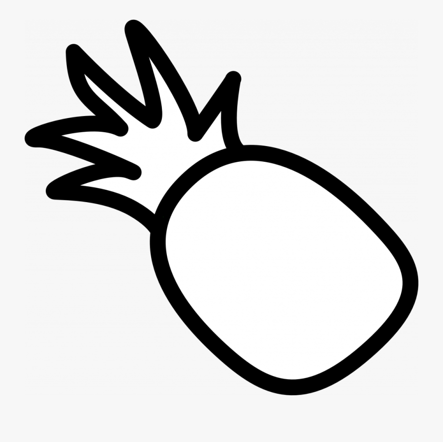 Last Minute Pineapple Coloring Page Clipart Pencil - Pineapple Outline Clipart, Transparent Clipart