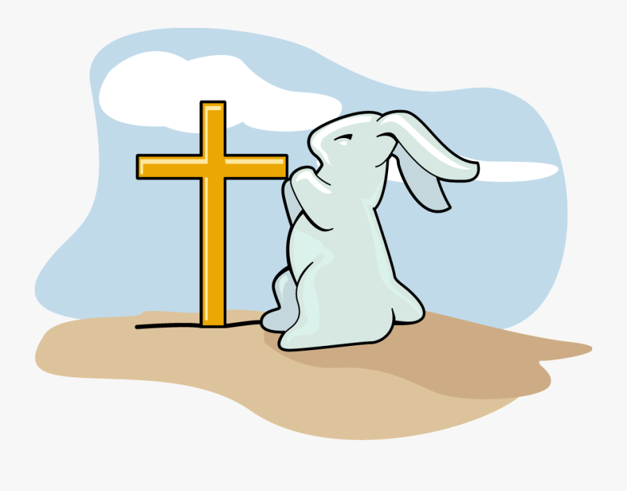 Easter Bunny And Cross, Transparent Clipart