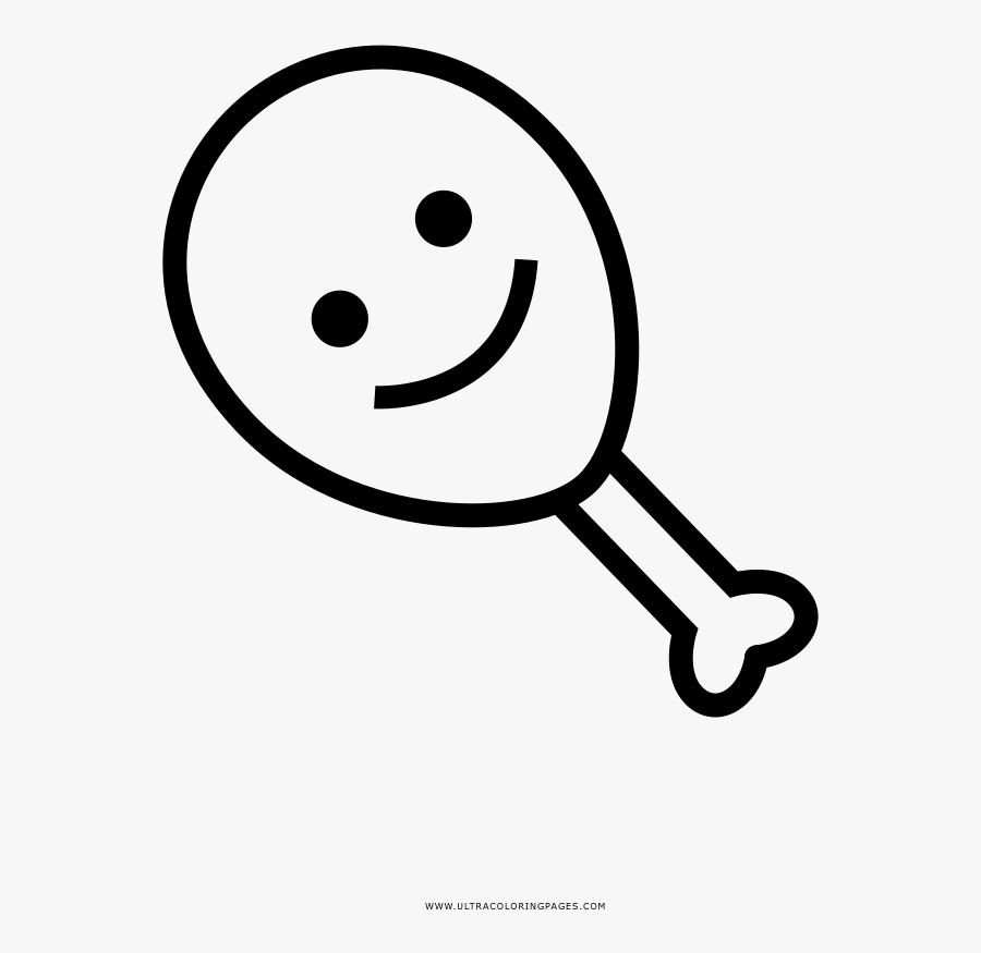 Drumstick Coloring Page - Smiley, Transparent Clipart