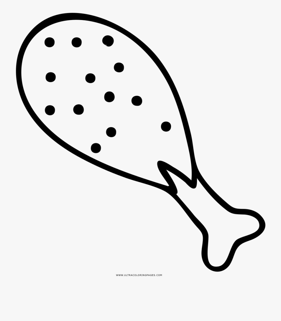 Chicken Drumstick Coloring Page - Coxinha De Frango Para Colorir, Transparent Clipart