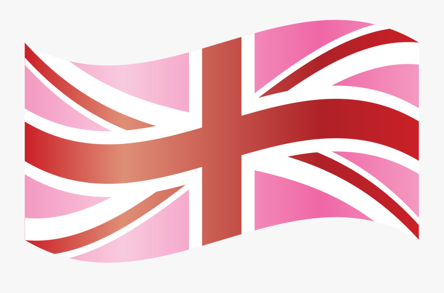 Waving Pink Union Flag Clip Arts - British Rainbow Flag, Transparent Clipart