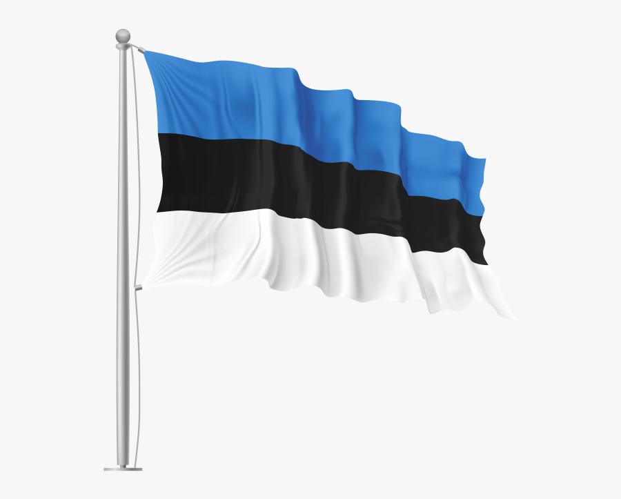 Estonia Waving Flag - Estonian Flag Transparent Background, Transparent Clipart