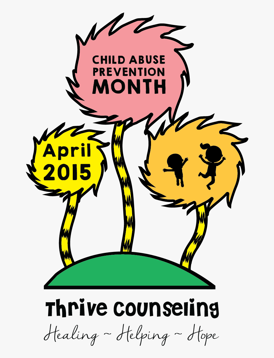Thrive Child Abuse Prevention Month Graphics - Cartoon, Transparent Clipart