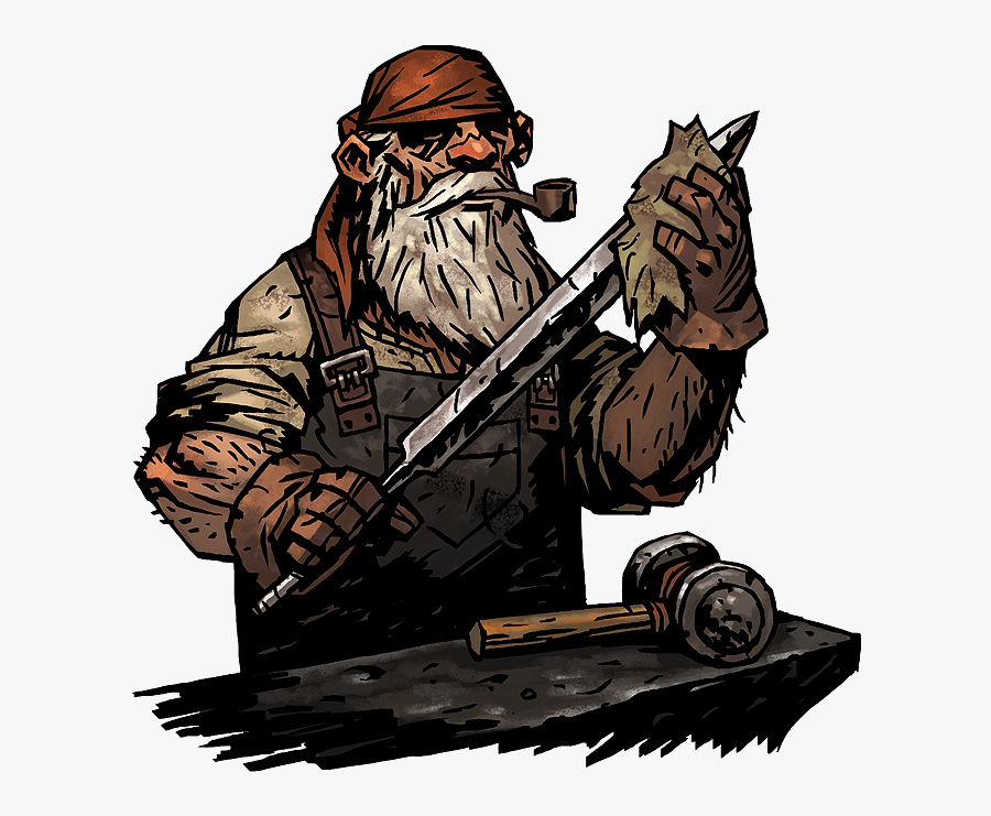 Clip Art Blacksmith Or Prospector - Darkest Dungeon Blacksmith, Transparent Clipart