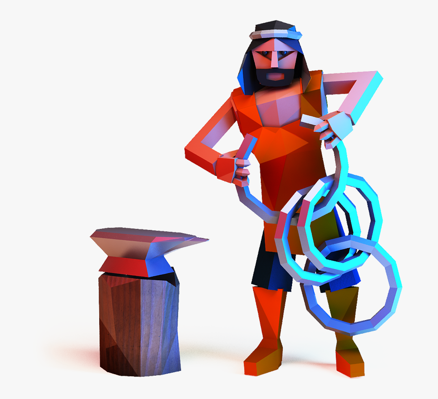 A Blacksmith Gave His Apprentice A Task, Ordering Them - Cartoon, Transparent Clipart