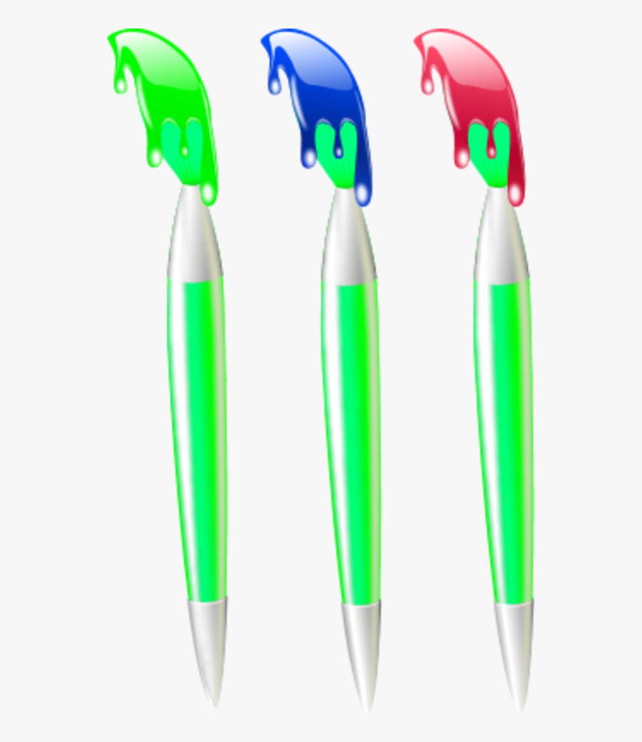 Drawing Brushes With Wet Paint - صور فرشاة الوان متحركة, Transparent Clipart