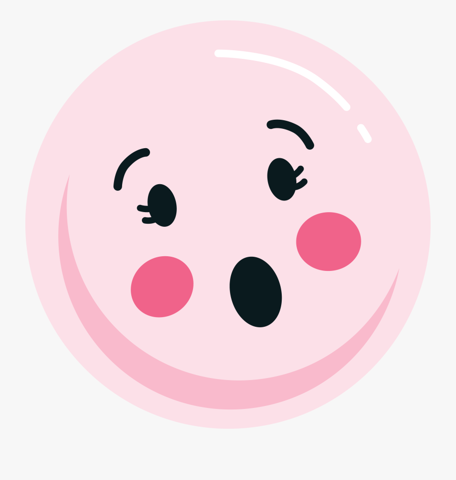 Surprise Face Emoji Svg Cut File - Circle, Transparent Clipart