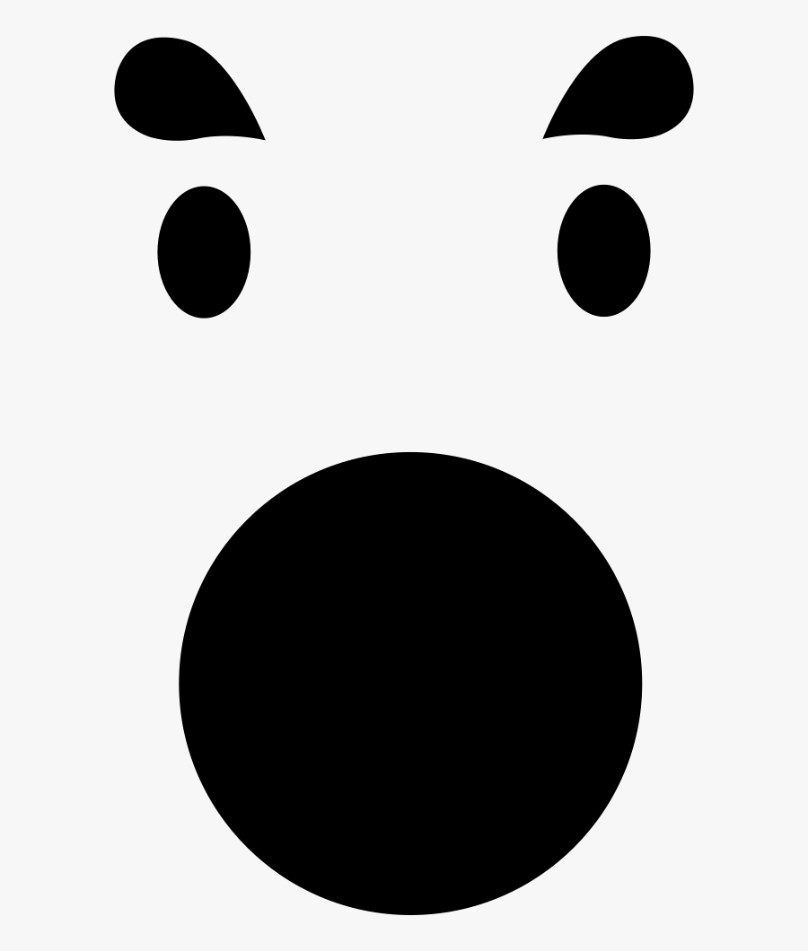 Emoticon Square Surprised Face With Open Circular Mouth - Circle, Transparent Clipart