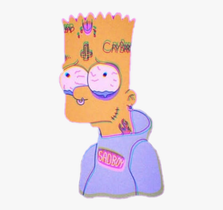 #bartsimpson #sadboi #sadboy #222 444=666 - Cartoon, Transparent Clipart