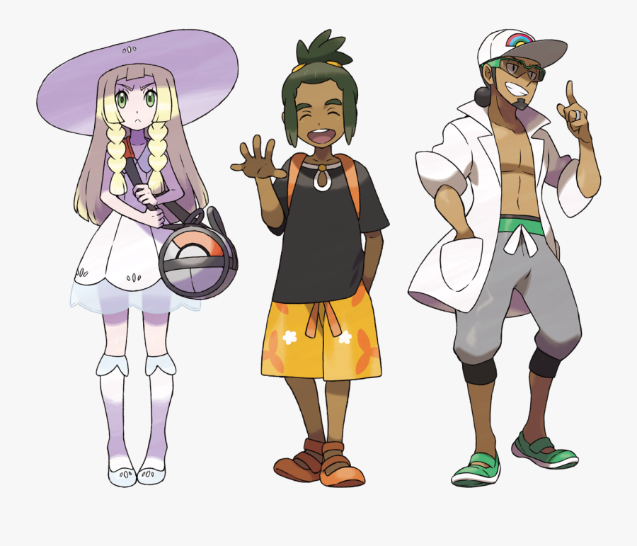 Here Are Some Main References Collected For Your Convenience - Pokemon Sun And Moon Character Hau, Transparent Clipart