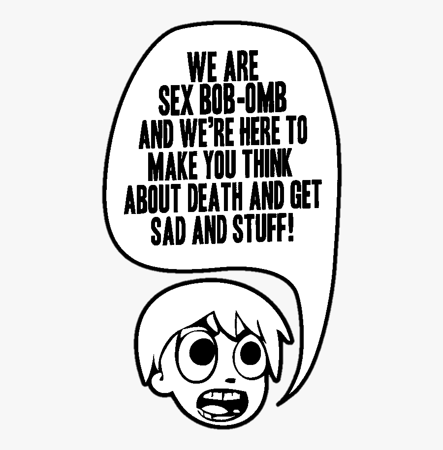 #scottpilgrim #sexbomb #sad #sadboy #sadness #dark - Cartoon, Transparent Clipart