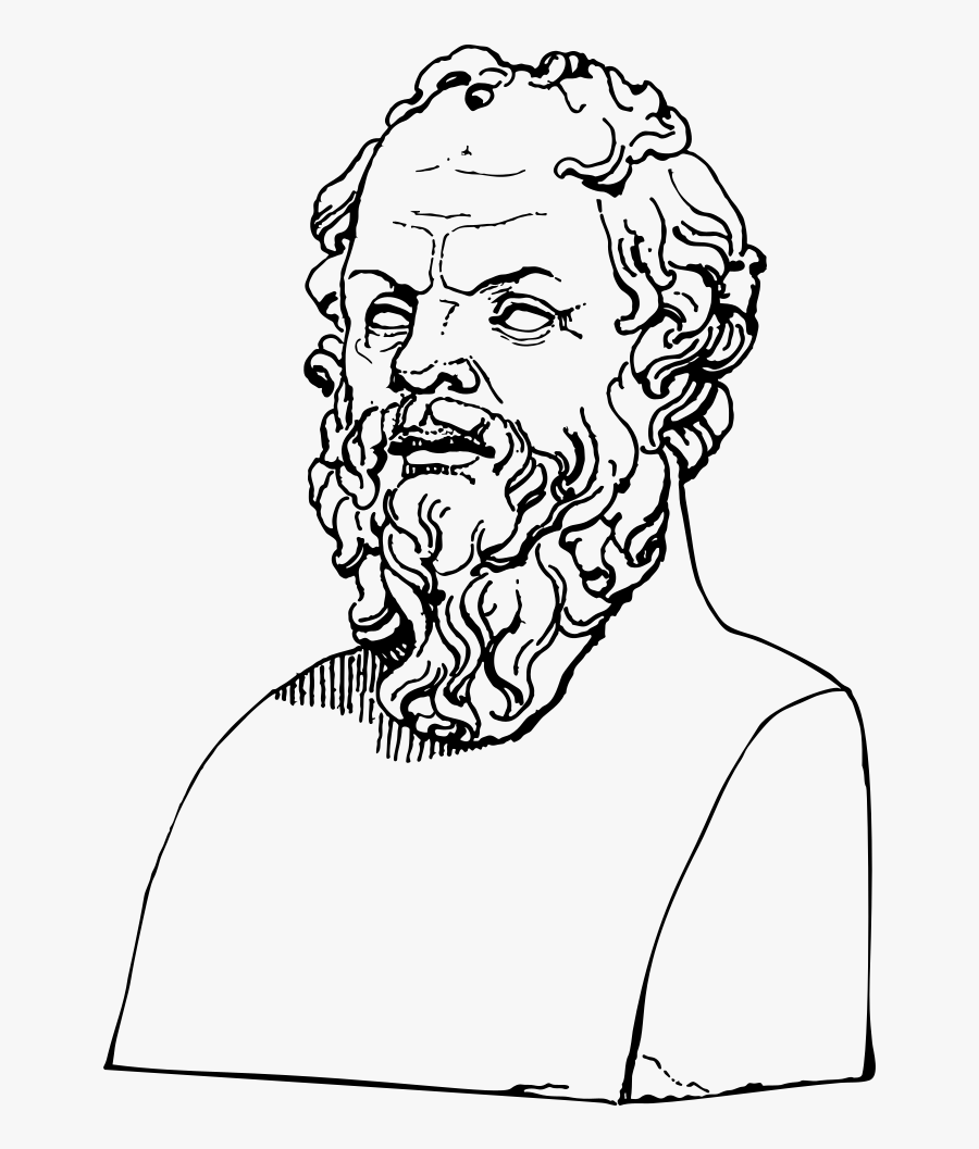Socrates Bust Line Art - Socrates Clip Art, Transparent Clipart