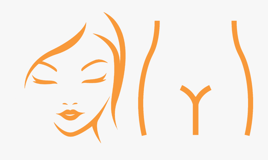 Facial Beauty Golden Icon, Transparent Clipart