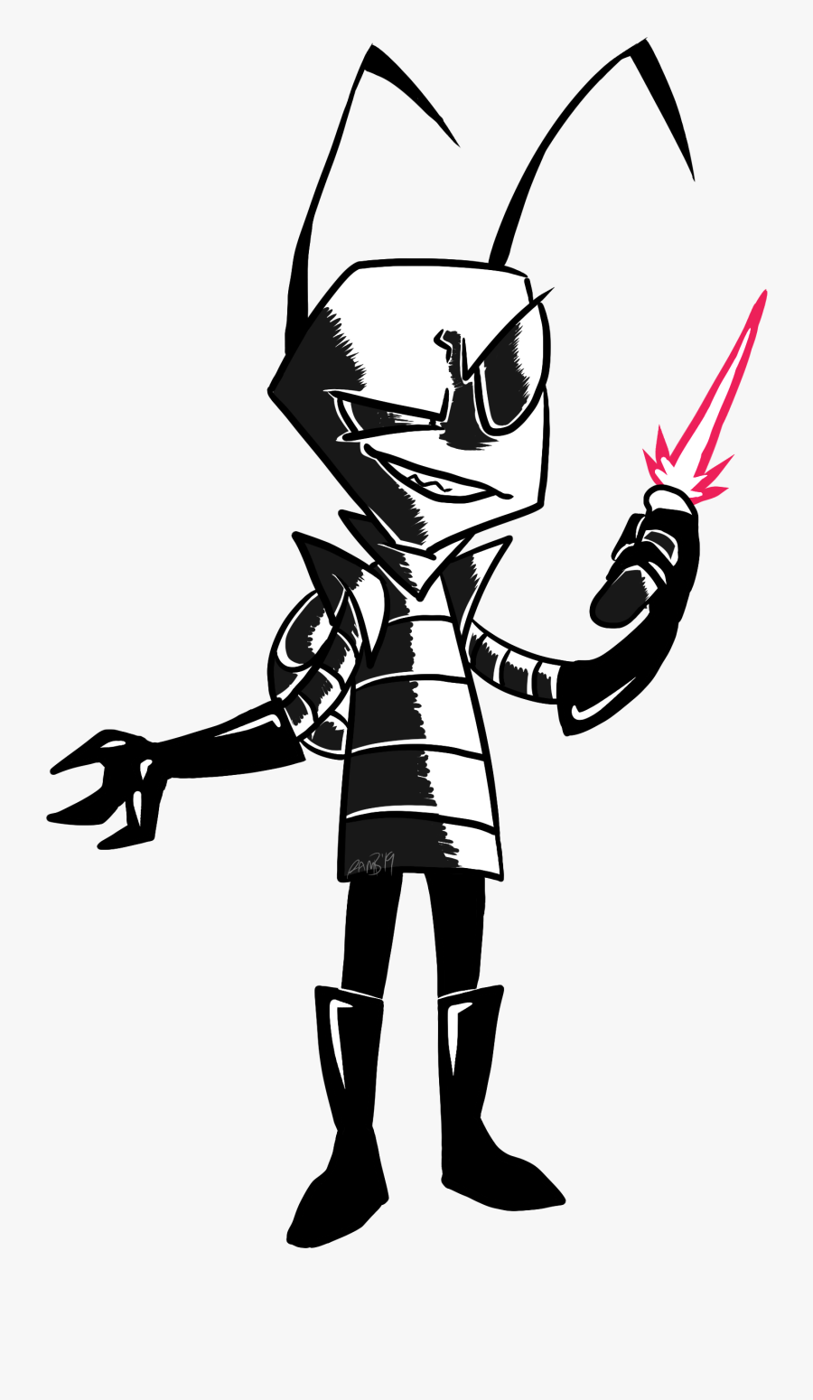 Malignant Zim Ink - Illustration, Transparent Clipart