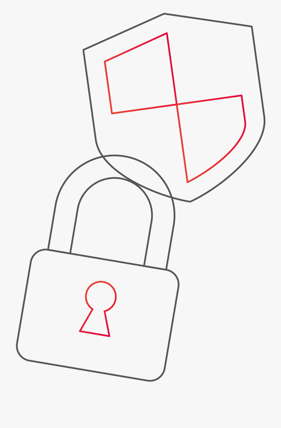 Lock And Shield, Transparent Clipart