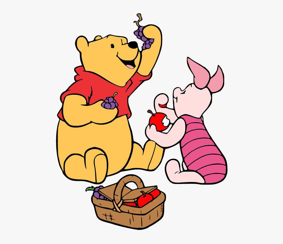 Winnie The Pooh Picnic Colouring, Transparent Clipart
