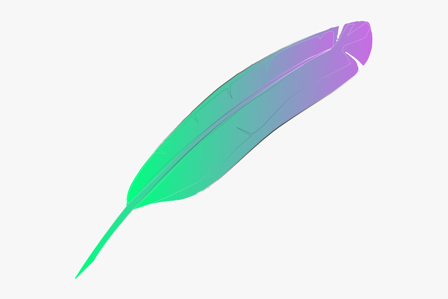 Tryae Feather Greenpurp Clipart, Transparent Clipart