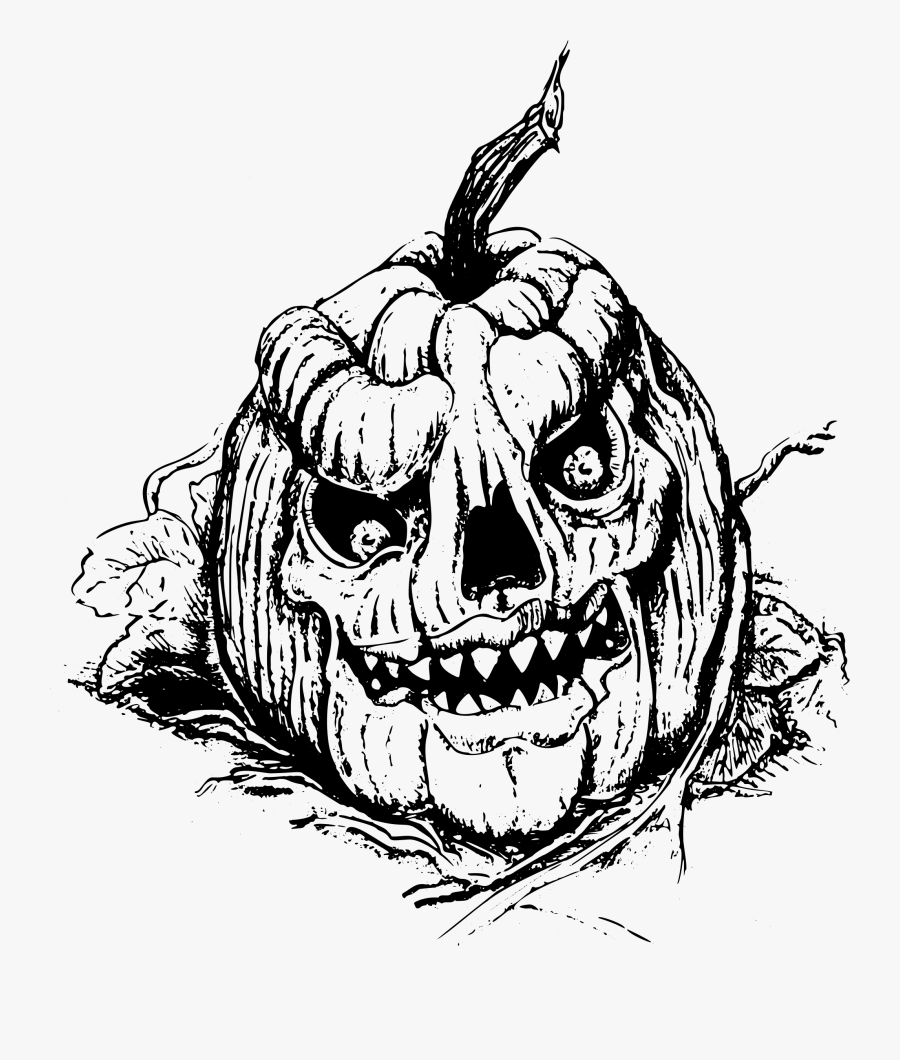 Jackolantern Clipart Drawing - Open Jack O Lantern Drawing, Transparent Clipart
