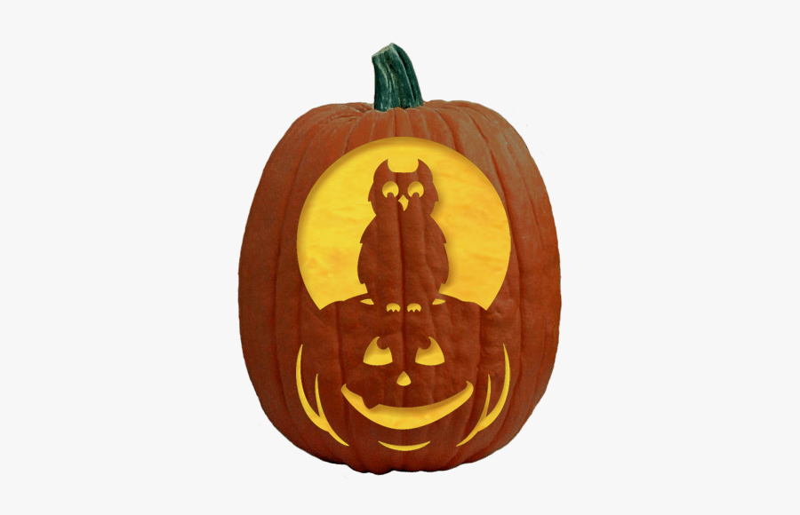 Clip Art Night Pumpkin Carving Pattern - Jack O Lantern With Bow Tie, Transparent Clipart